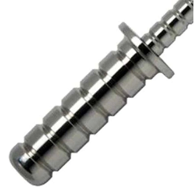 Ribbed Steel Sex Probe by Hell's Couture - Anal Dildos