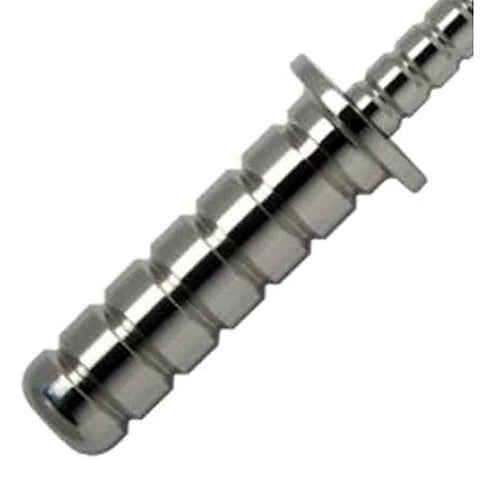 Ribbed Steel Sex Probe by Hell's Couture - Anal Dildos