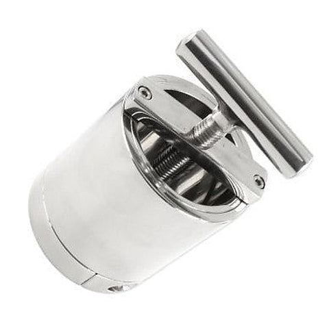 Steel Ball Flask & Crusher by Hell's Couture - Steel Sex Toys