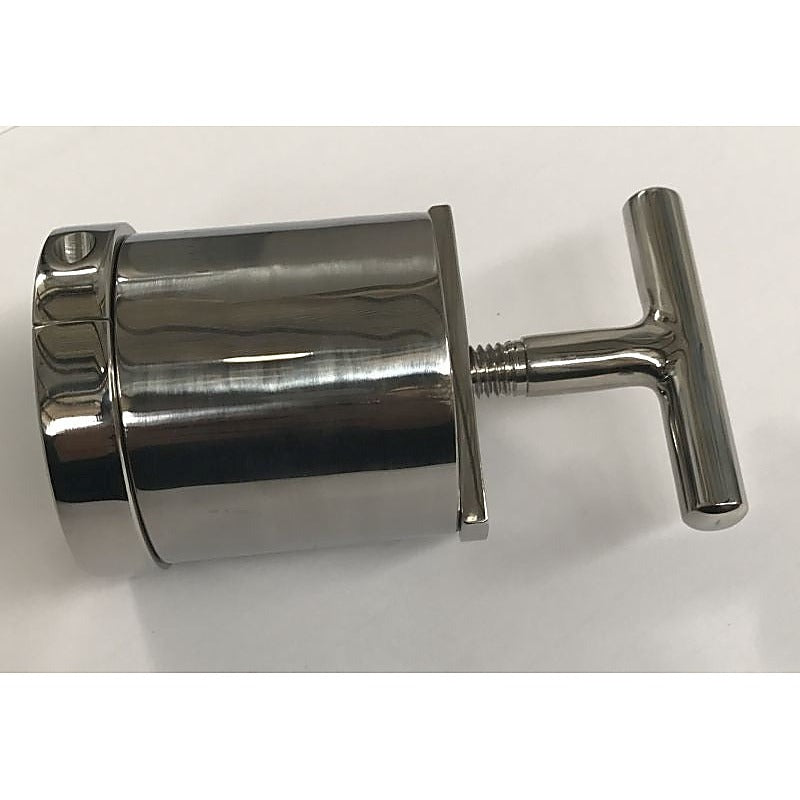 Steel Ball Flask & Crusher by Hell's Couture - Steel Sex Toys