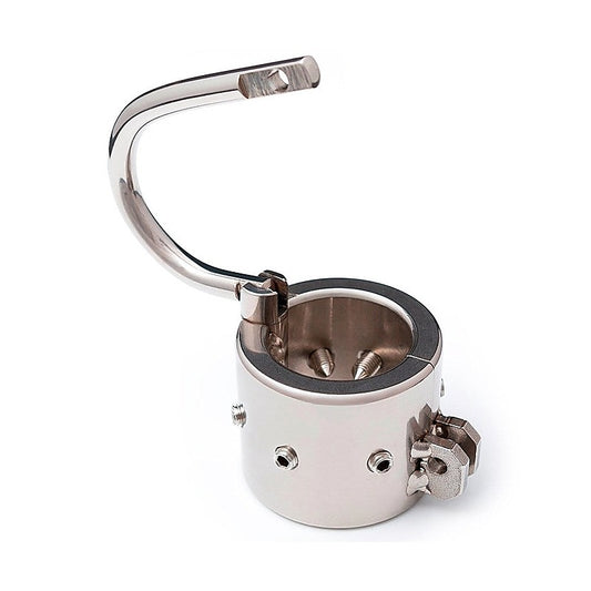 Locking Spiked Ball Splitter - Steel Sex Toys