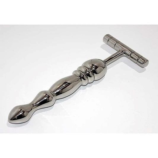 The Ripple T-Bar Extreme Steel Dildo - Anal Dildos