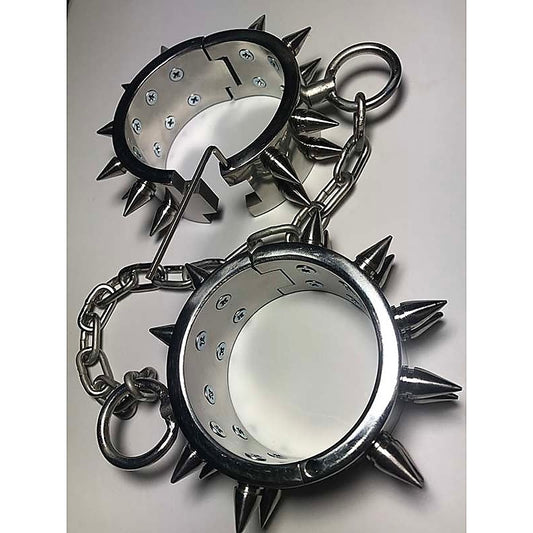 Unisex Spiked Leg Irons - Cuffs and Restraints