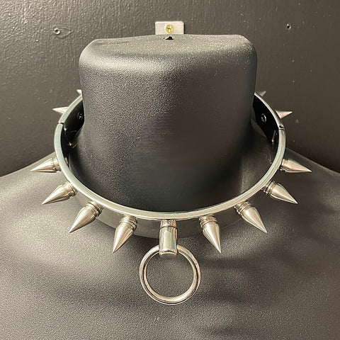 Spiked Metal Bdsm Collar By Hell'S Couture - Collars and Leads