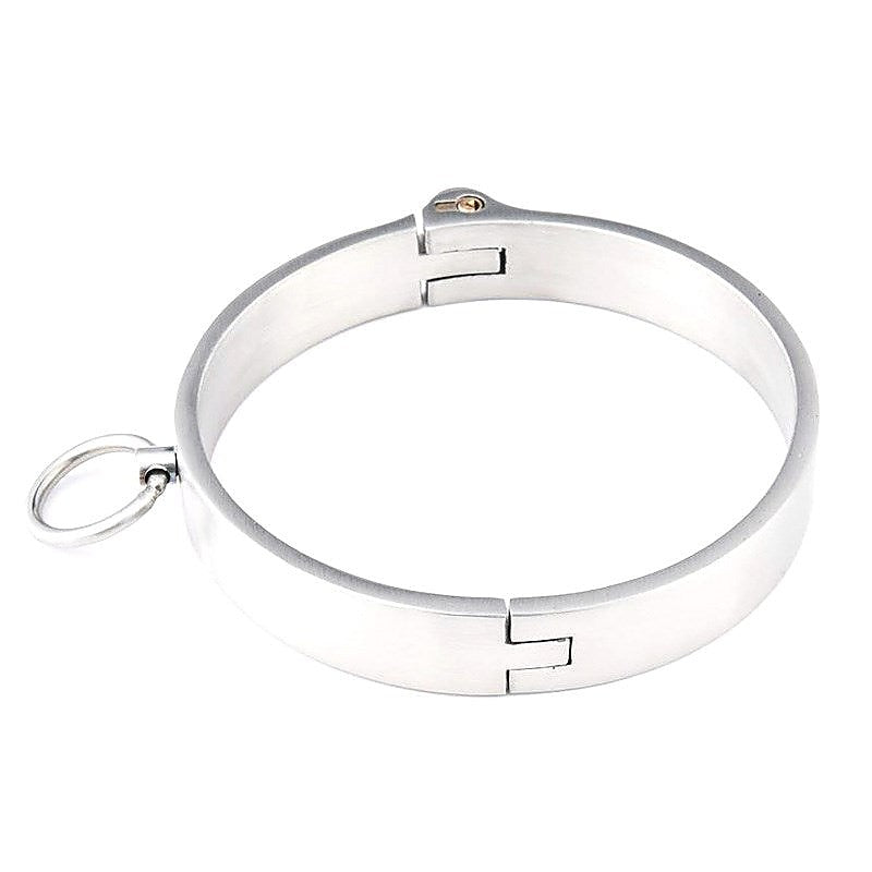 Stainless Steel Collar With Movable O-Ring By Hell'S Couture - Collars and Leads