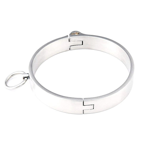 Stainless Steel Collar With Movable O-Ring By Hell'S Couture - Collars and Leads