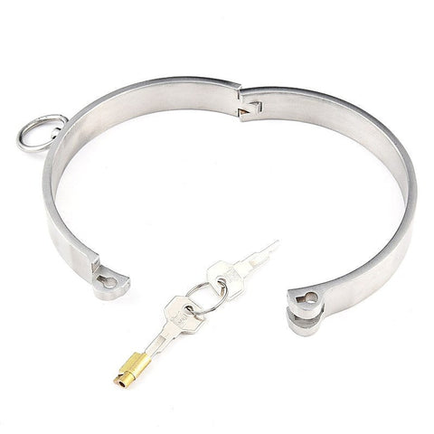 Stainless Steel Collar With Movable O-Ring By Hell'S Couture - Collars and Leads