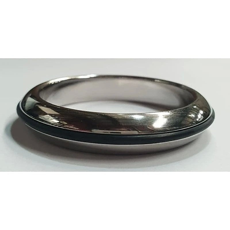 Burn The Rubber Steel Cock Ring By Hell'S Couture - Cock Rings