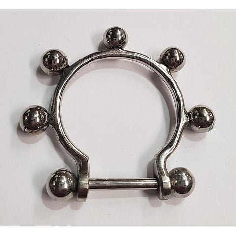 Sogou Frenulum Loop With 7 Barbells By Hell'S Couture - Cock Rings