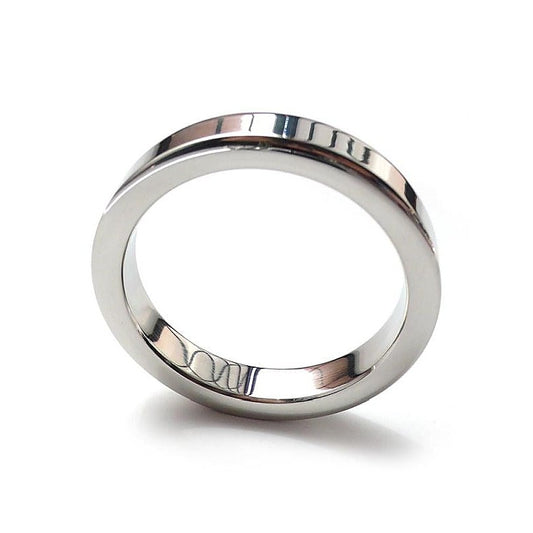 Square Edged Steel Cock Ring 8mm - Cock Rings