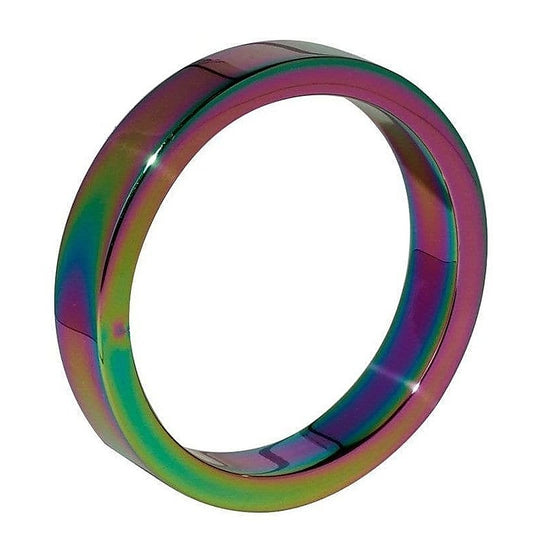 Heavy Duty Rainbow Metal Cock Ring 8mm - Cock Rings