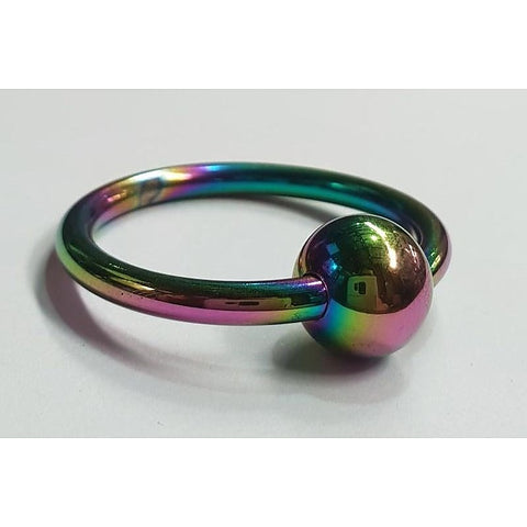 Rainbow Penis Head Glans Ring With Ball By Hell'S Couture - Cock Rings