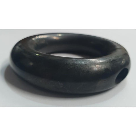 Oval Ball Stretcher Black Metal By Hell'S Couture - Cock Rings