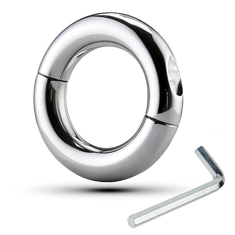 Loopy Smooth Steel Cock Ring By Hell'S Couture - Cock Rings