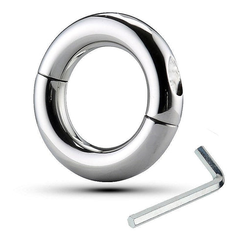 Loopy Smooth Steel Cock Ring By Hell'S Couture - Cock Rings