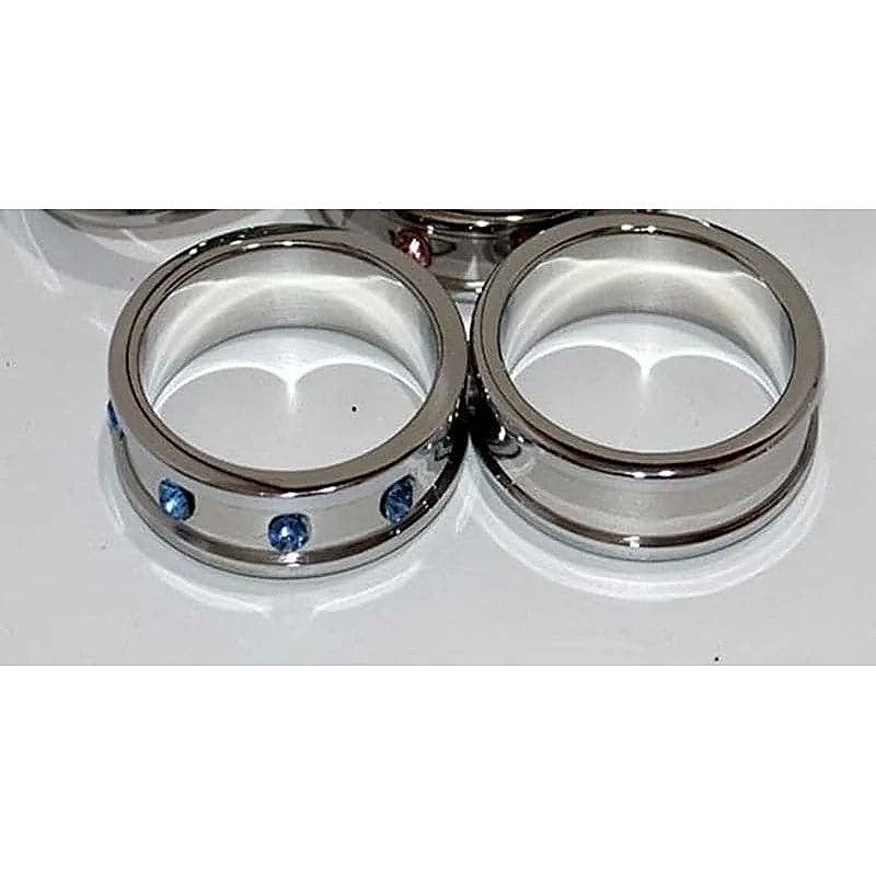 Deep Shallow Cock Ring 55Mm Diamond By Hell'S Couture - Cock Rings