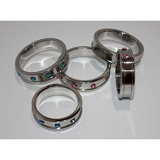 Deep Shallow Cock Ring 55mm Rose Quartz - Cock Rings