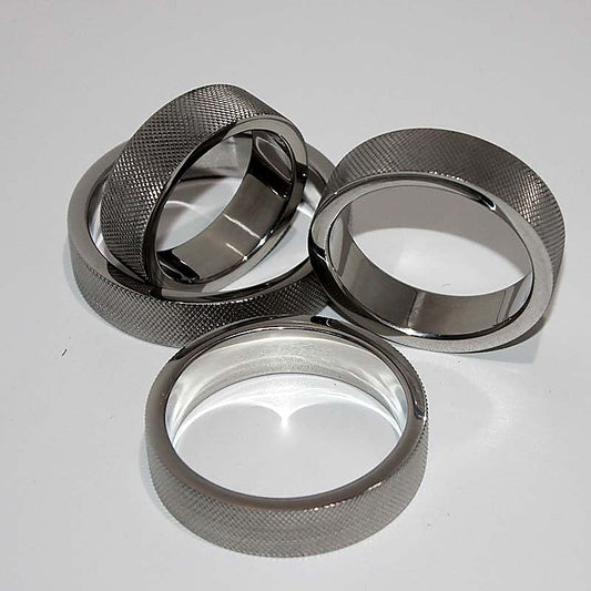 Knurled Surface Steel Cock Ring 15mm Thick Band - Cock Rings