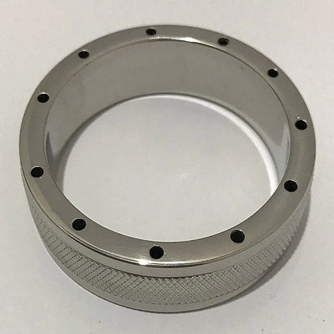 Cool & Knurl Steel Cock Ring By Hell'S Couture - Cock Rings