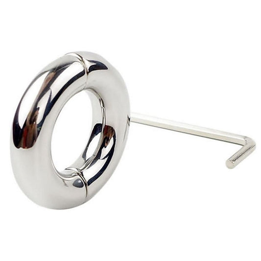 Oval Ball Stretcher In Steel - Cock Rings