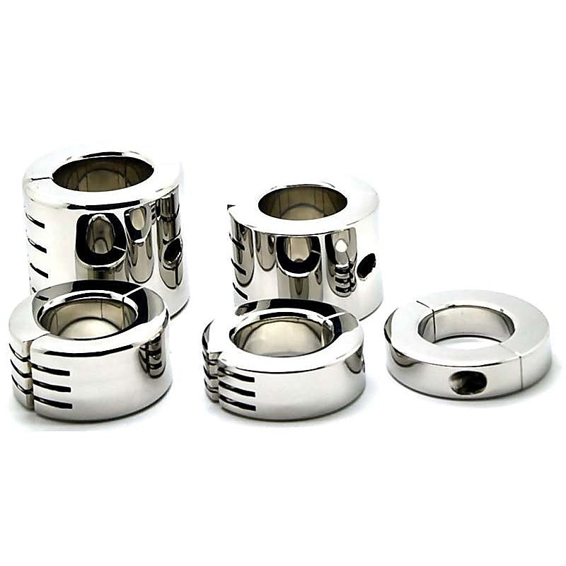 Hinged Ball Stretching Weight 65mm High by Hell's Couture - Ball and Cock Toys