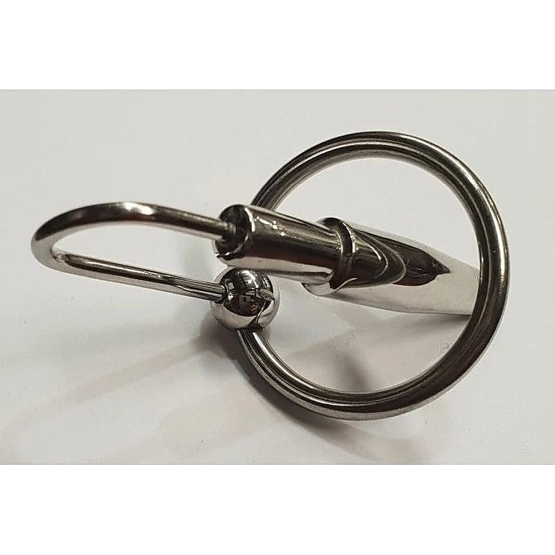 Solid Metal Cock Plug With Glans Ring Xtra Large - Penis Plugs
