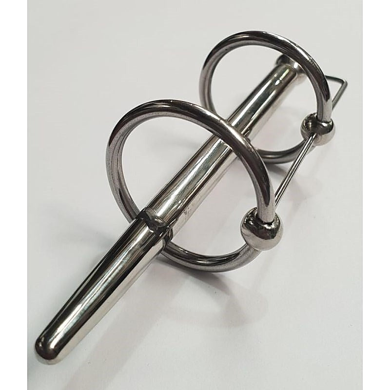 Prince Albert Plug & Dual Glans Cock Ring By Hell'S Couture - Penis Plugs
