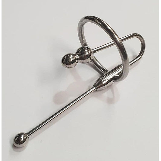 Double Up Steel Penis Plug & Ring - Penis Plugs