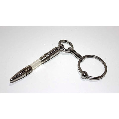 Flexible Penis Plug With Steel Glans Ring By Hell'S Couture - Penis Plugs