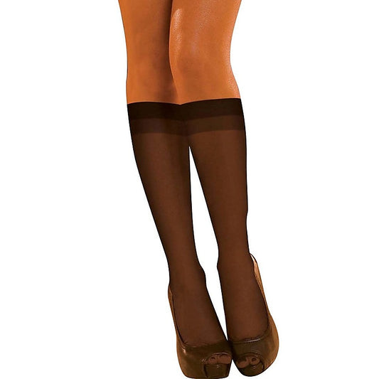 Sultry Sheer Knee-High Bodystockings With Garters By Hustler - Body Stockings