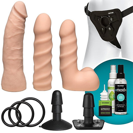 Vac-U-Lock Dual Density Starter Set By Doc Johnson - Strap On Sextoys