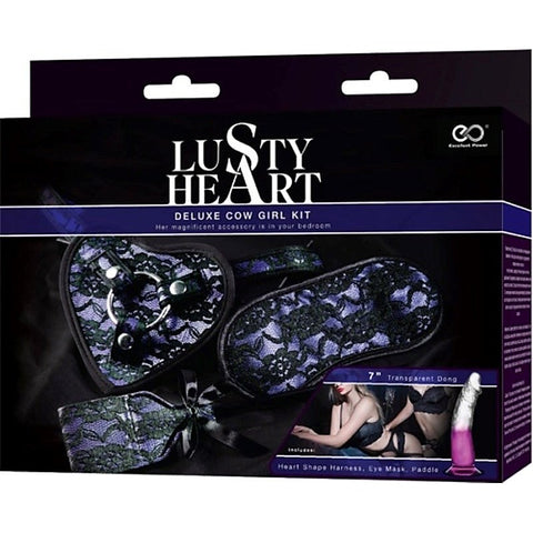 Lusty Heart Deluxe Cow Girl Kit Purple By Nanma Corporation - Sex Kits
