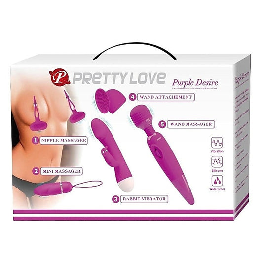 Pretty Love Purple Desire 5-piece Kit - Breast and Nipple Toys