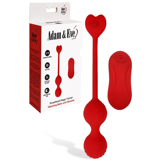 Adam & Eve SWEETHEART Remote Controlled Kegel Trainer Set - Love Eggs and Kegel Exercisers
