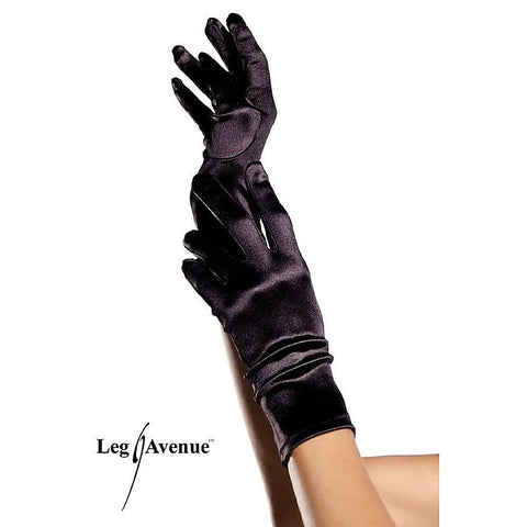 Wrist Length Satin Gloves by Leg Avenue - Fancy Dress Ups