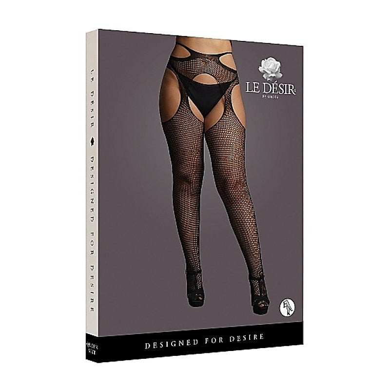 Suspender Pantyhose With Strappy Waist By Shots Toys - Hosiery