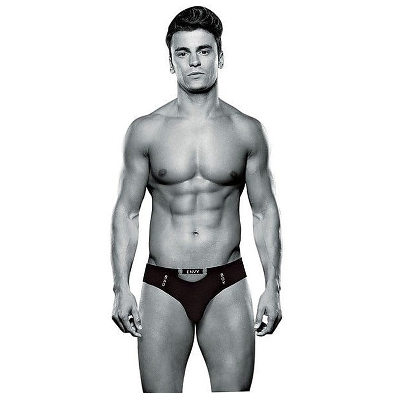 Envy's Captivating Bad Boy Thong - Black - Jocks and G-Strings