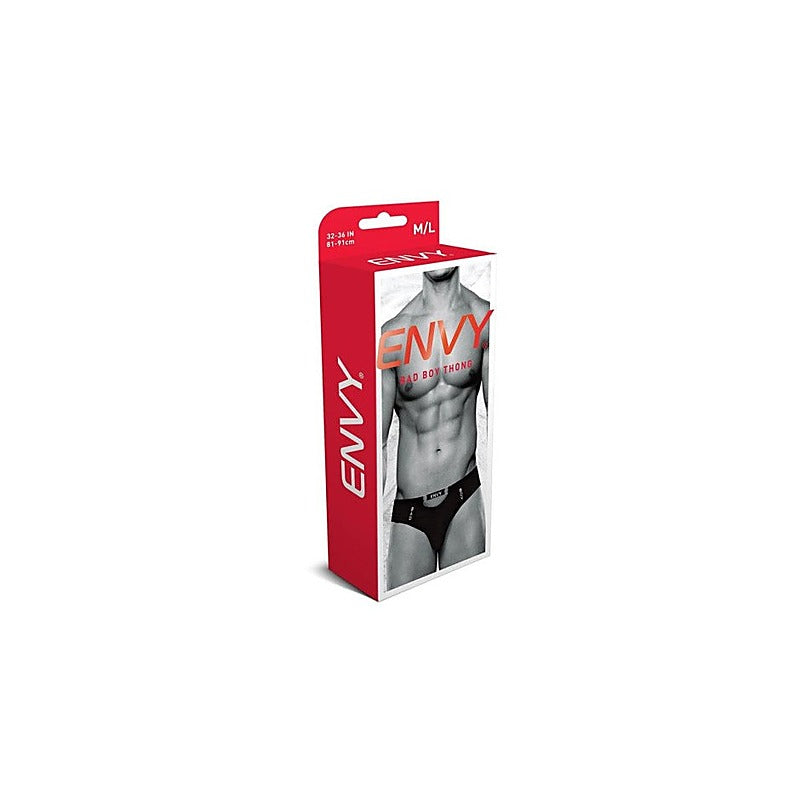 Envy's Captivating Bad Boy Thong - Black - Jocks and G-Strings