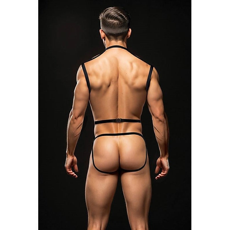 Provocative Wetlook Chest Harness Set By Envy Menswear - Cuffs and Restraints