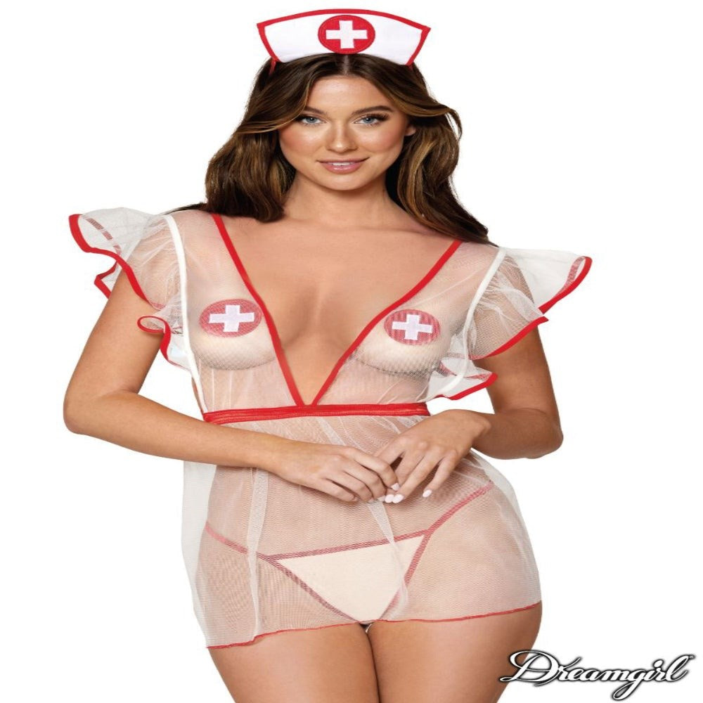 Dream Girl Nurse Me Good Lingerie Costume - - Fancy Dress Ups