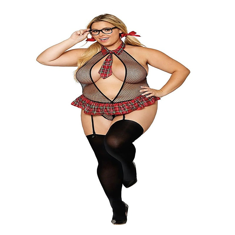 Schoolgirl-Inspired Teddy By Dream Girl Lingerie - Fancy Dress Ups