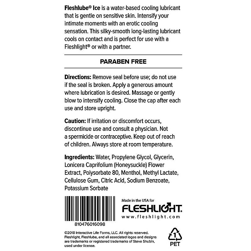 Fleshlube Ice Water Based Lubricant By Fleshlight - Water Based Lubes
