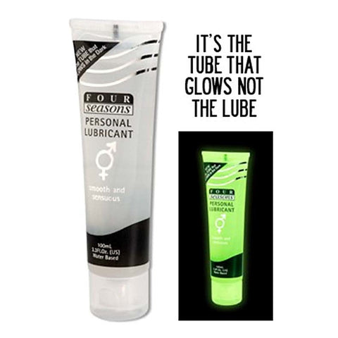 Glow N' Dark Tube Water Based Lube by Four Seasons - Water Based Lubes