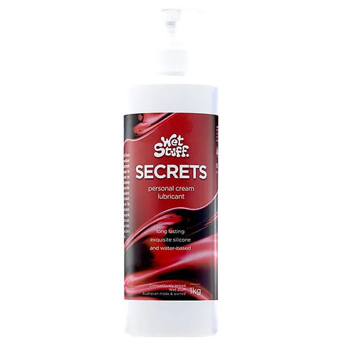 Wet Stuff Secrets Hybrid Lubricant By Gel Works - Silicone Based Lubes