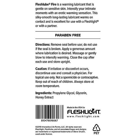 Fleshlube Fire Water Based Lubricant By Fleshlight - Water Based Lubes