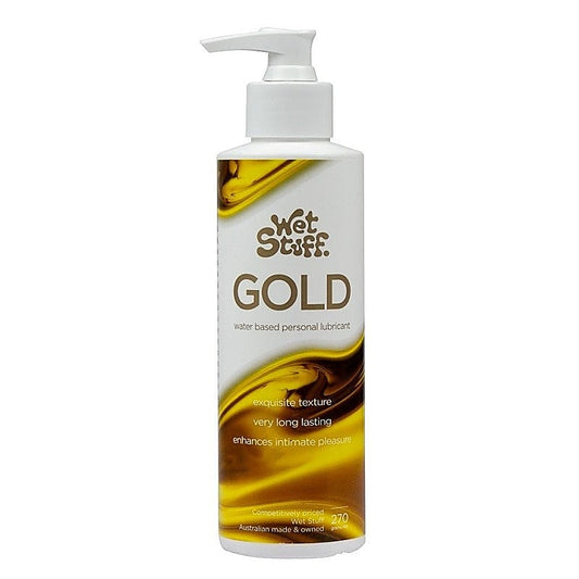 Wet Stuff Gold Lubricant Pump Top - Water Based Lubes