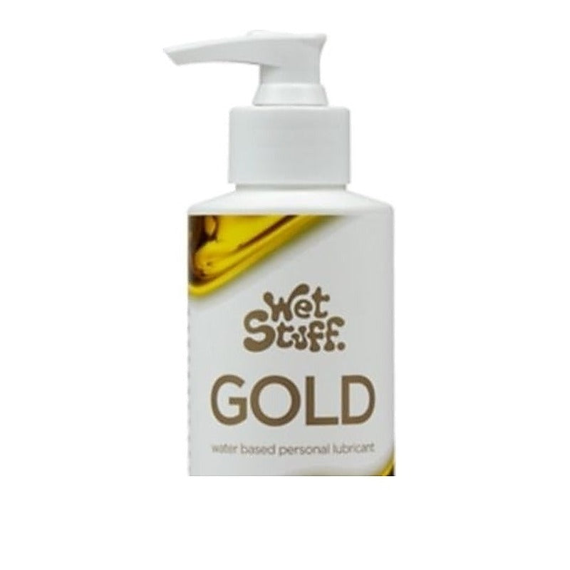 Wet Stuff Gold Lubricant Pump Top By Gel Works - Water Based Lubes