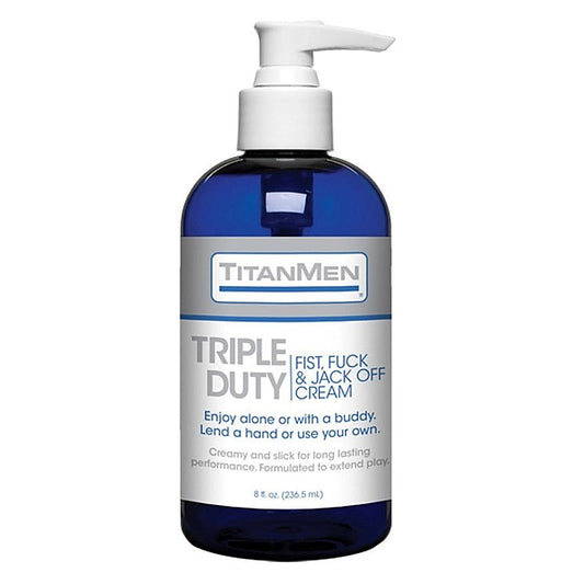 TitanMen Triple Duty Fist Fuck and Jack Off Cream 8 oz - Adult Toy Cleaner