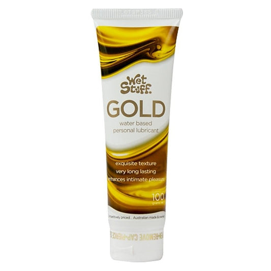 Gel Works Wet Stuff Gold - Silky Smooth Pleasure - Water Based Lubes
