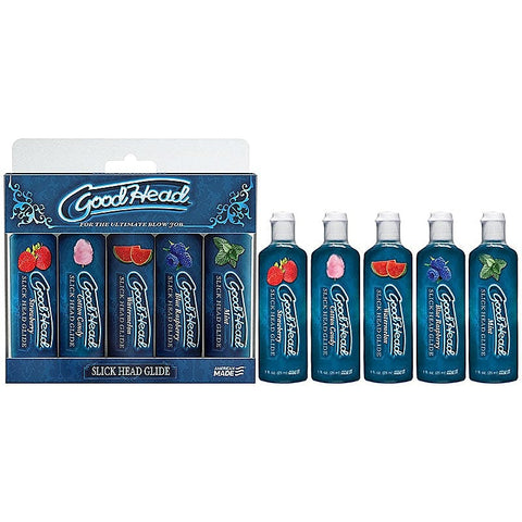 Goodhead Slick Head Glide 5-Pack By Doc Johnson - Water Based Lubes
